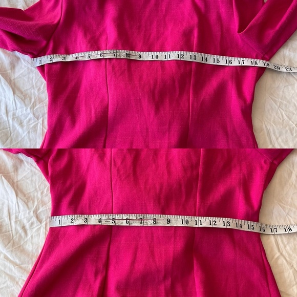 Vintage 80s 90s Hot Pink Blazer with Lace Collar - Picture 14 of 15